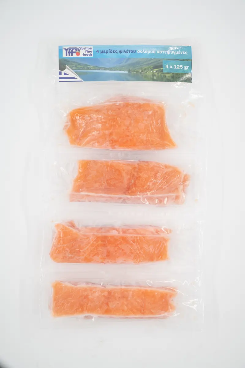 Frozen raw salmon (4 pcs of 125g)